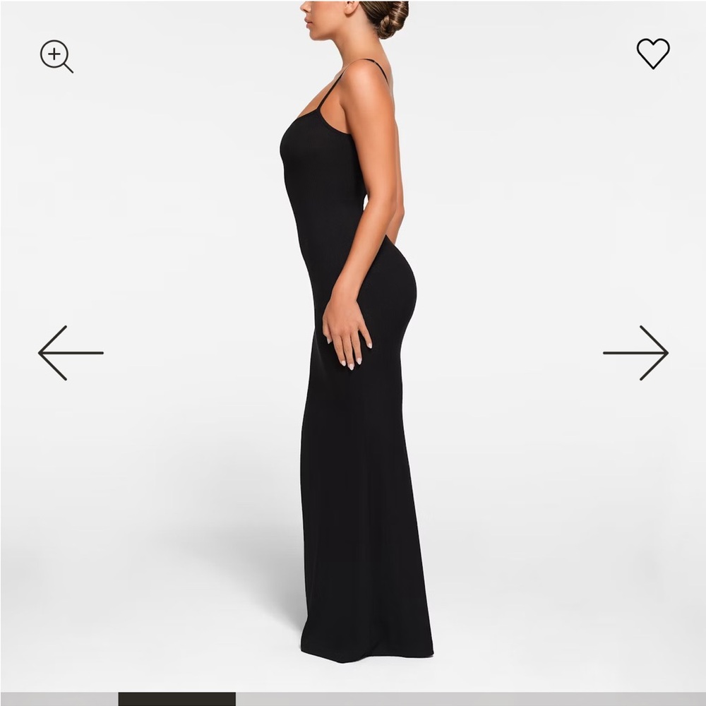 SKIMS Black Soft Lounge Long Slip Dress M - Picture 2 of 15